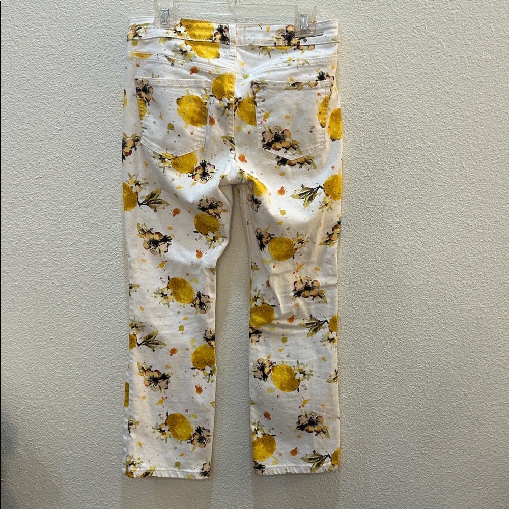 Anthropologie Pilcro Lemon Print Jeans High Rise Bootcut Size 28 - Picture 8 of 13